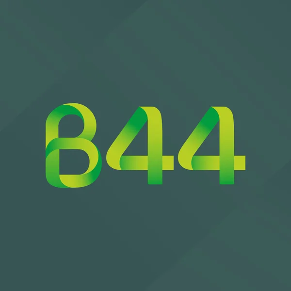 Brief en nummer logo B44 — Stockvector