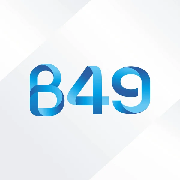 Brief en nummer logo B49 — Stockvector