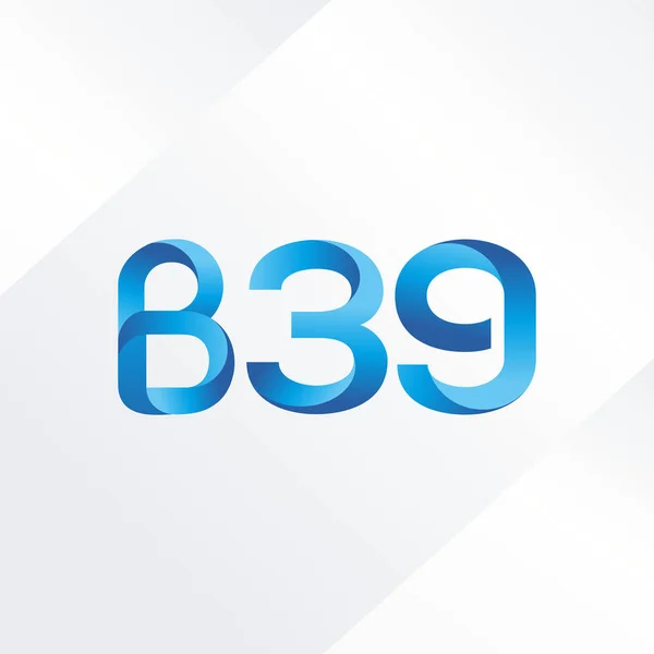 Brev och antal logotyp B39 — Stock vektor