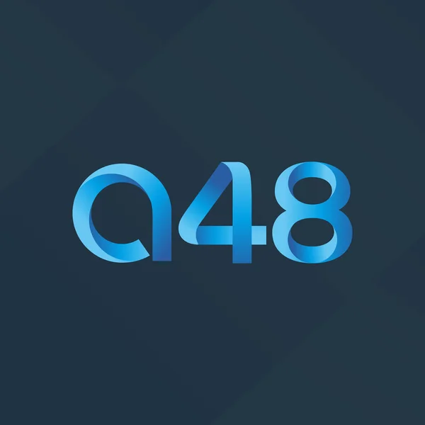Γράμματος και αριθμού λογότυπο Α48 — Διανυσματικό Αρχείο