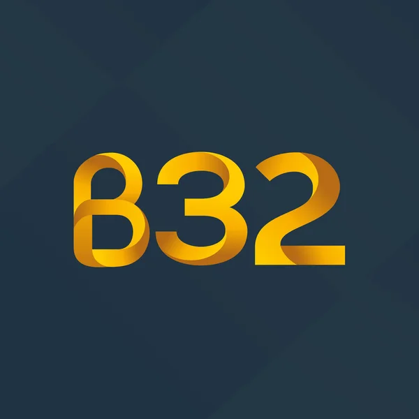 Logotipo da letra e do número B32 — Vetor de Stock