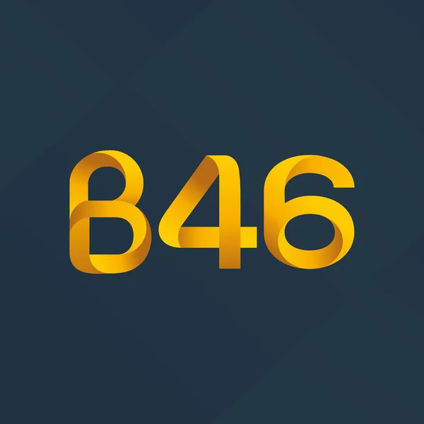 Lettera e numero logo B46 — Vettoriale Stock