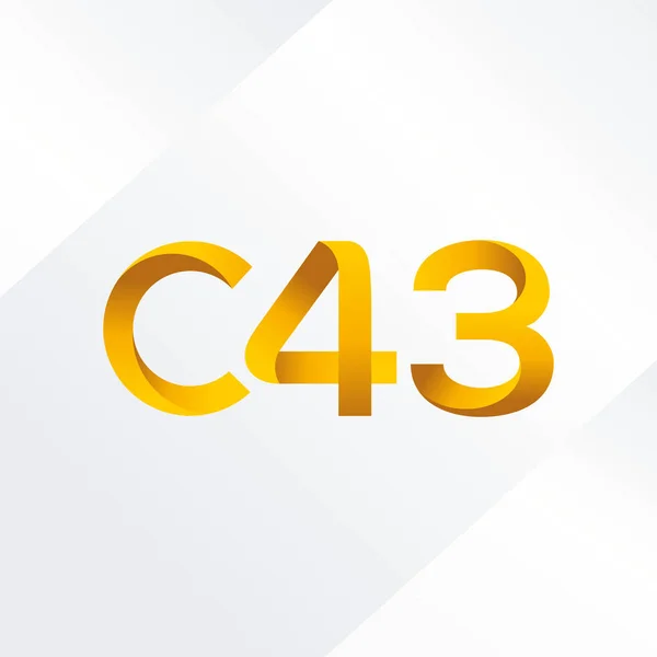 Letter and number logo C43 — Stock Vector