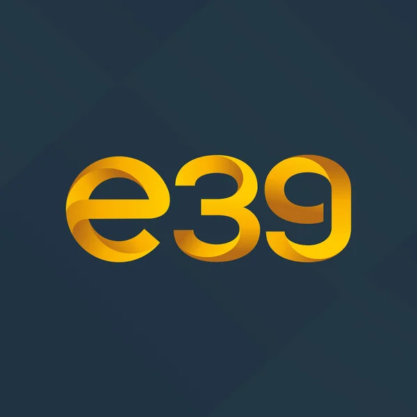 Brief en nummer logo E39 — Stockvector
