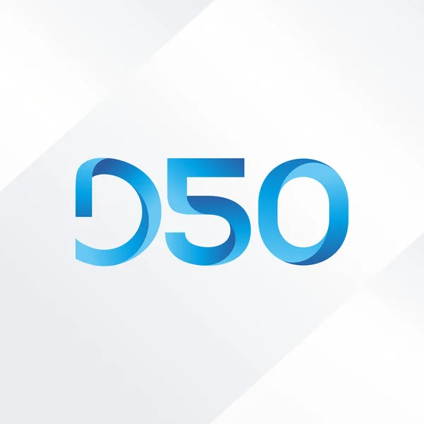 文字と番号ロゴ D50 — ストックベクタ