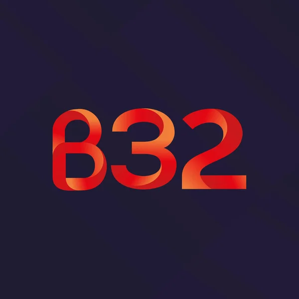 Harf ve sayı logosu B32 — Stok Vektör