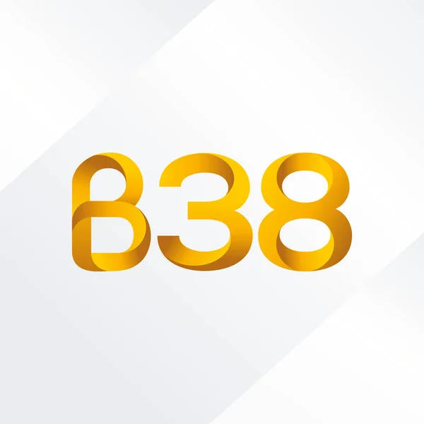 Logotipo da letra e do número B38 — Vetor de Stock
