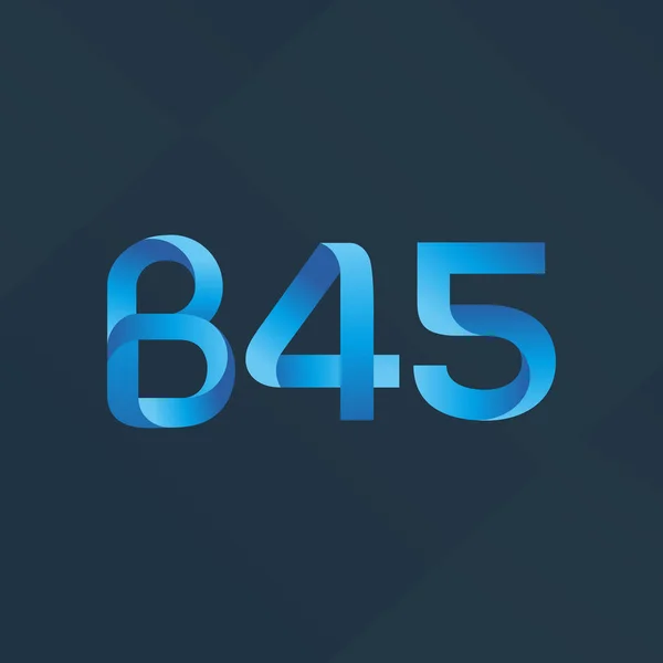 Brief en nummer logo B45 — Stockvector