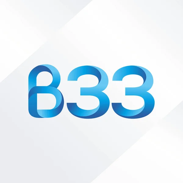 Logotipo da letra e do número B33 — Vetor de Stock