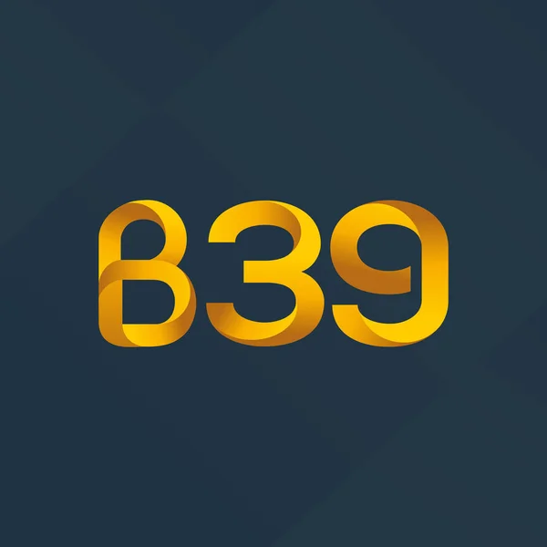 Brief en nummer logo B39 — Stockvector