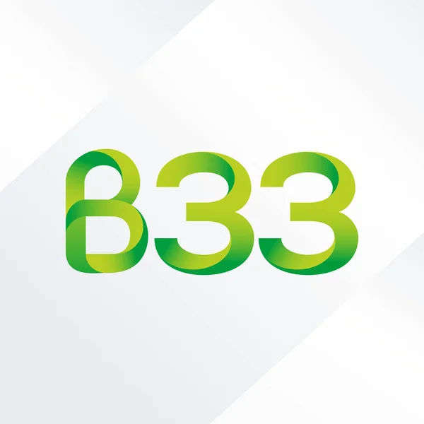 Brev och antal logotyp B33 — Stock vektor