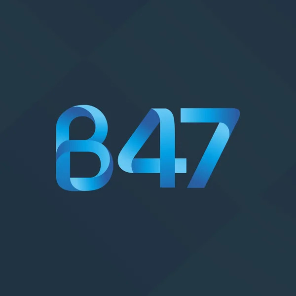 Logotipo da letra e do número B47 —  Vetores de Stock