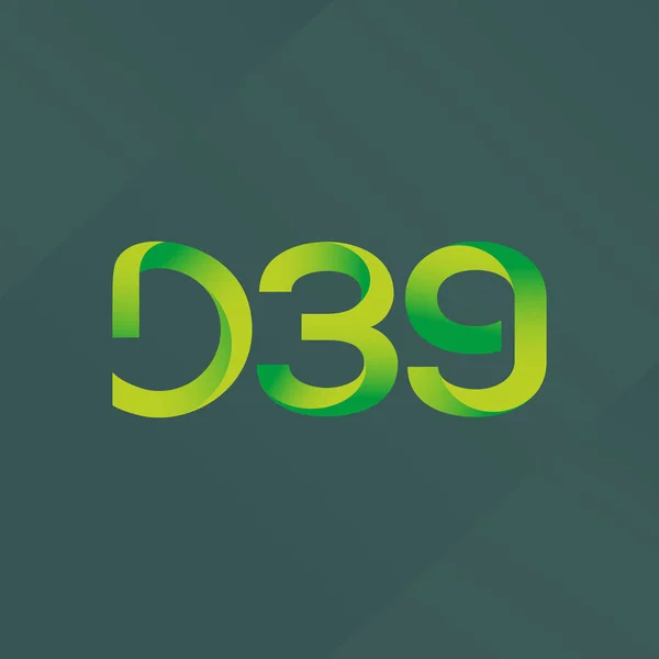 Litery i liczby logo D39 — Wektor stockowy