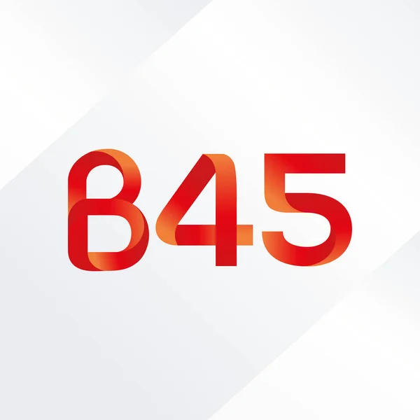 Harf ve sayı logosu B45 — Stok Vektör