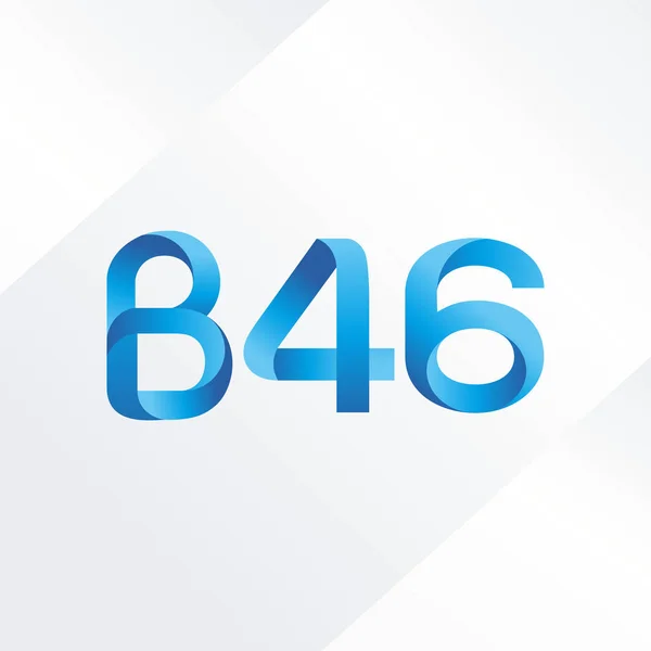 Harf ve sayı logosu B46 — Stok Vektör