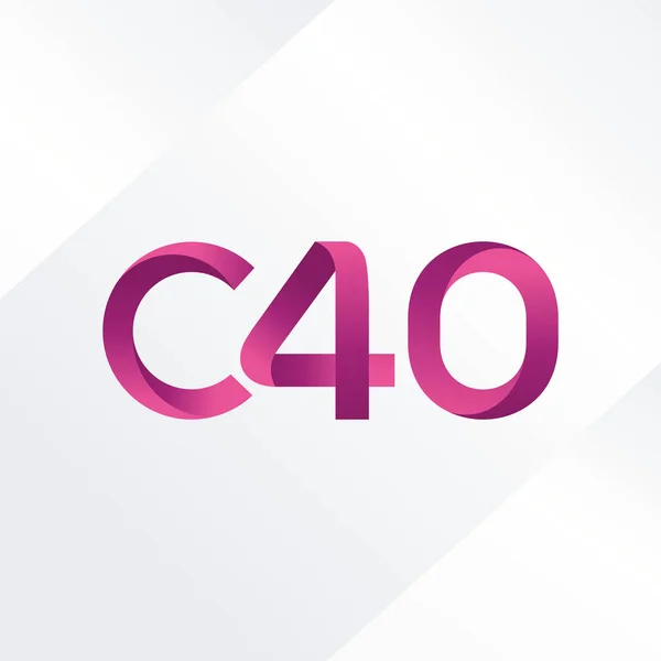 Közös levelet logó C40 — Stock Vector
