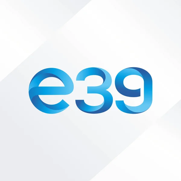 Logotipo da letra e do número E39 — Vetor de Stock