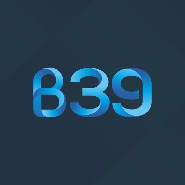 Logotipo de letra y número B39 — Vector de stock