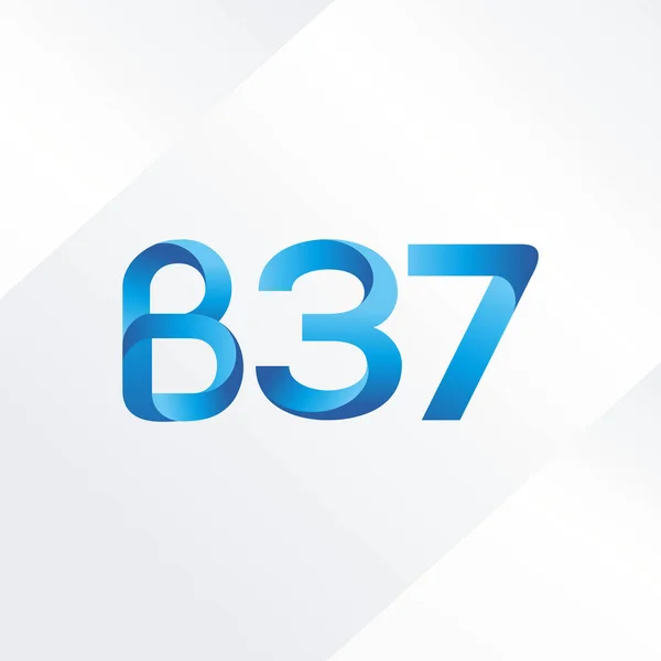 Litery i liczby logo B37 — Wektor stockowy