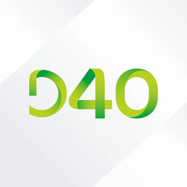 Litery i liczby logo D40 — Wektor stockowy