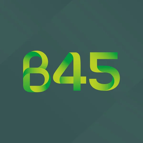 Brief en nummer logo B45 — Stockvector