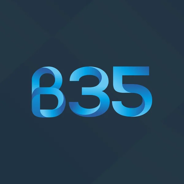 Brief en nummer logo B35 — Stockvector