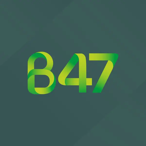 Logotipo da letra e do número B47 — Vetor de Stock