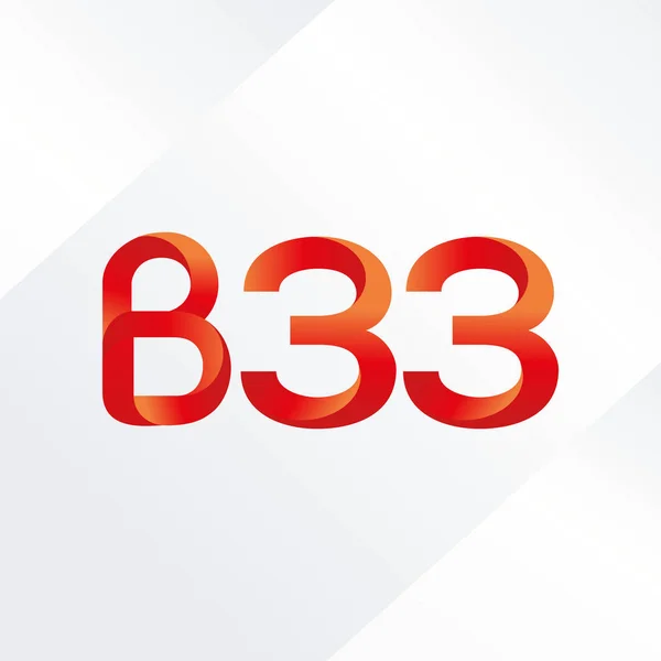 Harf ve sayı logosu B33 — Stok Vektör