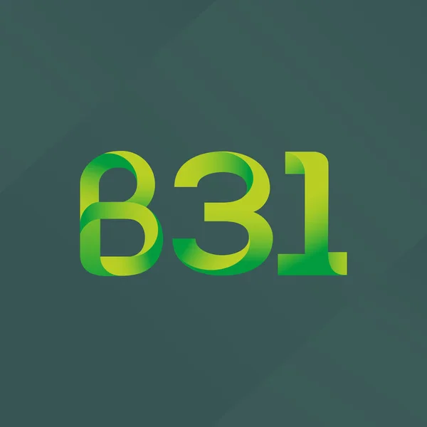 Logotipo da letra e do número B31 —  Vetores de Stock