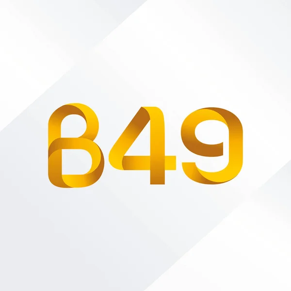 Logotipo da letra e do número B49 —  Vetores de Stock