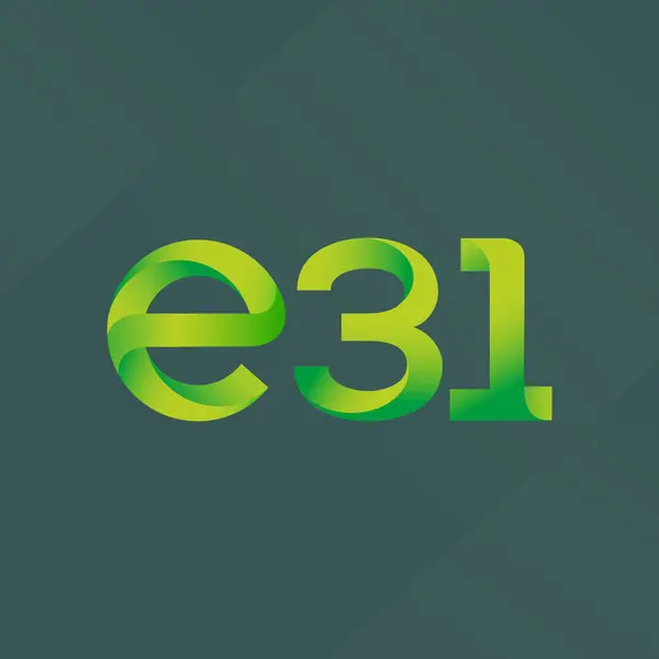 Brief en nummer logo E31 — Stockvector