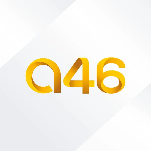 Harf ve sayı logosu A46 — Stok Vektör