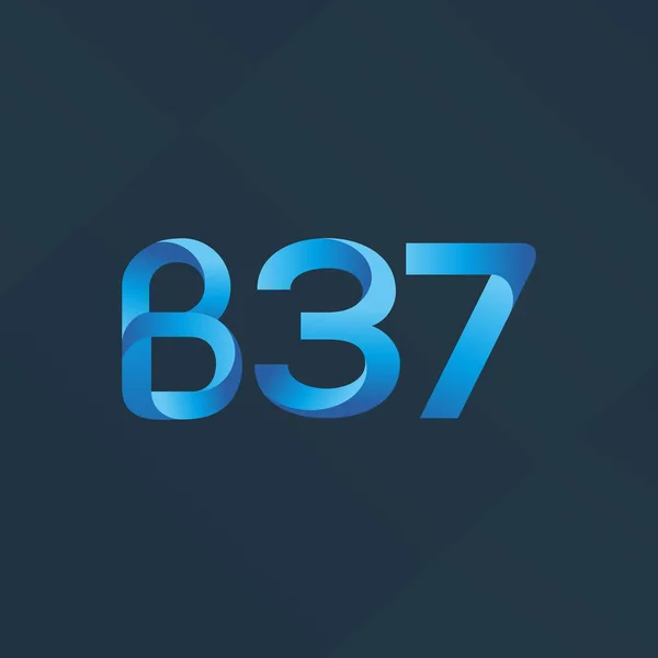 Logotipo da letra e do número B37 — Vetor de Stock