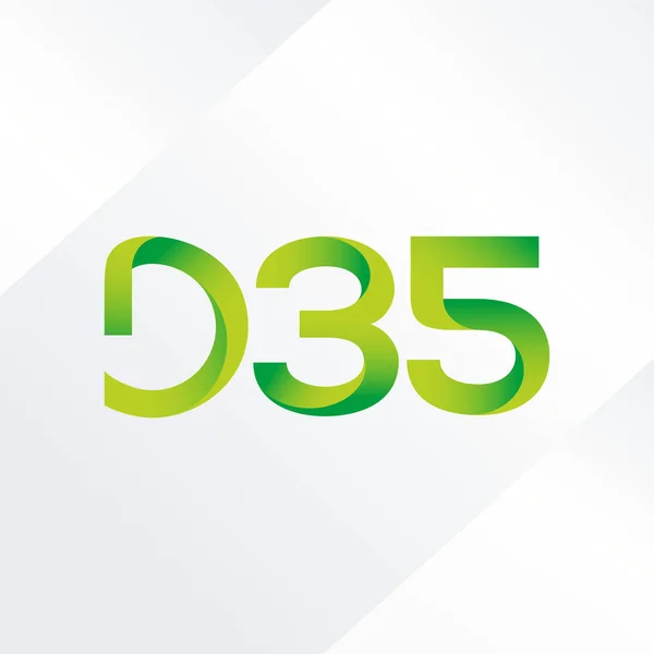 Litery i liczby logo D35 — Wektor stockowy