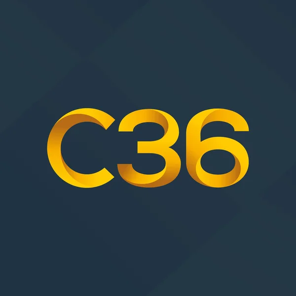 Közös levelet logó C36 — Stock Vector