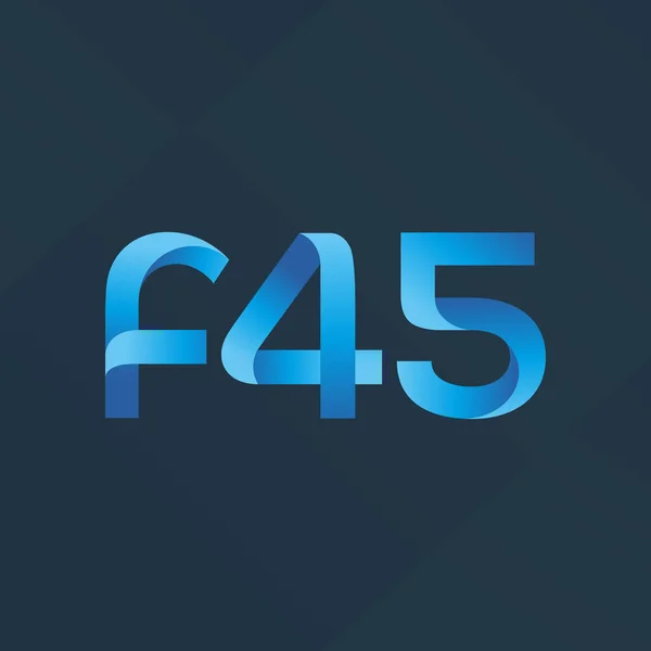 Letter and number logo F45 — Stock Vector