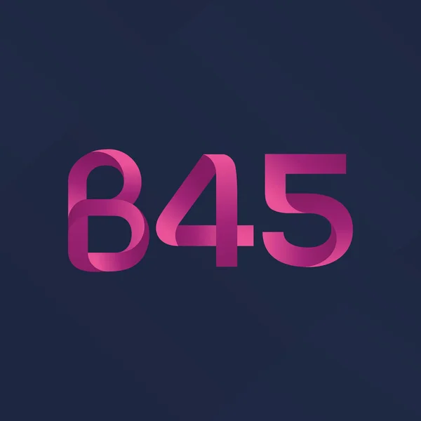 Harf ve sayı logosu B45 — Stok Vektör