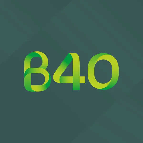 Logotipo da letra e do número B40 —  Vetores de Stock