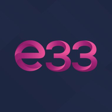 Harf ve sayı logosu E33