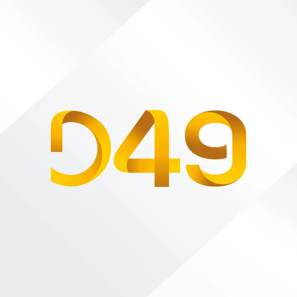 Logotipo da letra e do número D49 —  Vetores de Stock