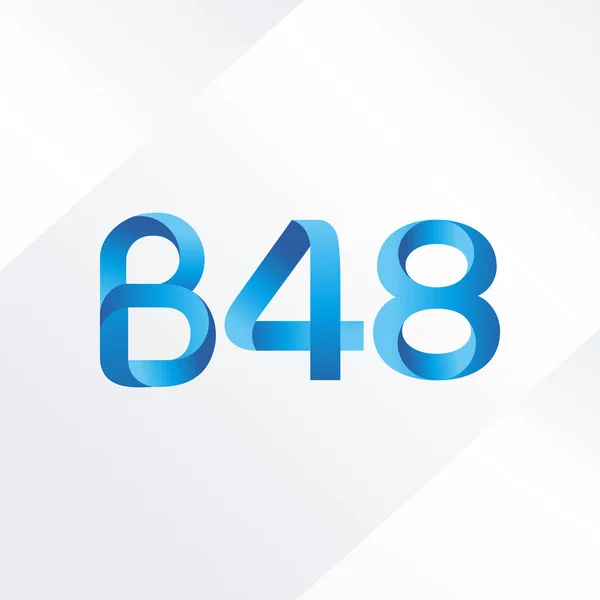 Letter and number logo B48 — Stock Vector
