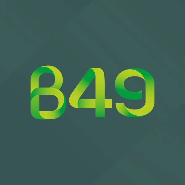 Logo lettre et numéro B49 — Image vectorielle