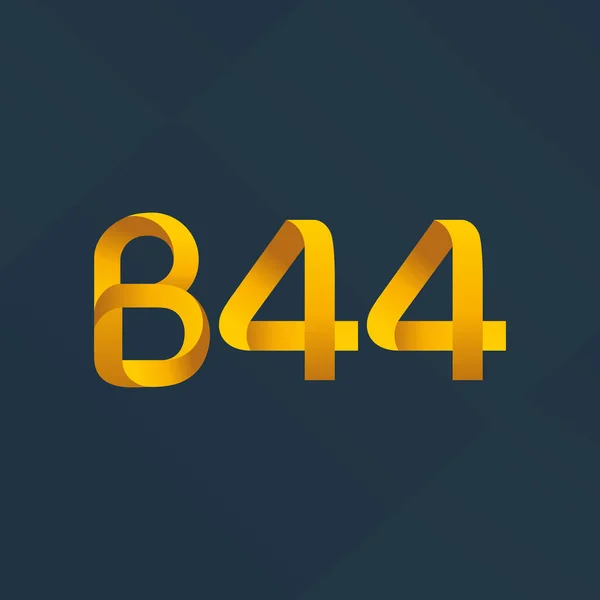 Lettera e numero logo B44 — Vettoriale Stock