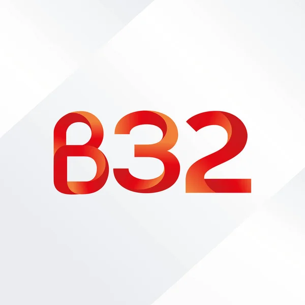 Harf ve sayı logosu B32 — Stok Vektör