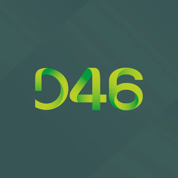 Logotipo da letra e do número D46 —  Vetores de Stock