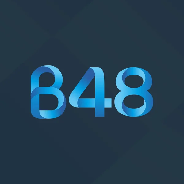 Logotipo da letra e do número B48 —  Vetores de Stock