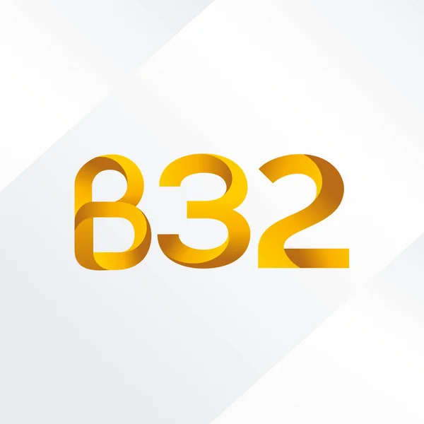 Litery i liczby logo B32 — Wektor stockowy