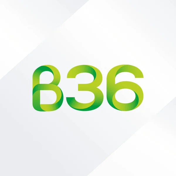 Logotipo da letra e do número B36 —  Vetores de Stock