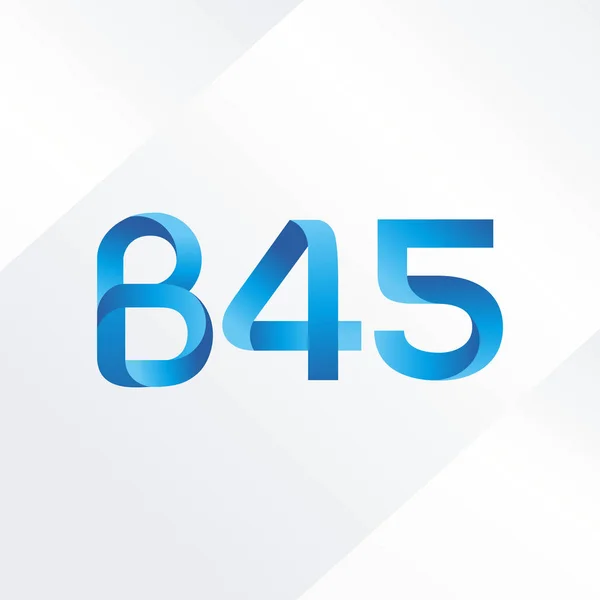 Logotipo da letra e do número B45 —  Vetores de Stock