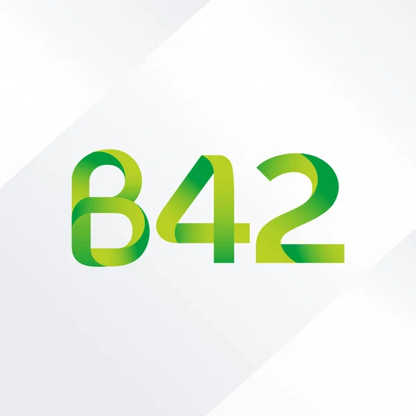 Letter and number logo B42 — Stock Vector